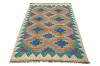 Hand-woven Afghan Kilim Rug, 96 x 145 cm