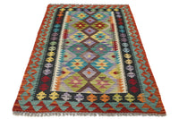 Hand-woven Afghan Kilim Rug, 102 x 148 cm