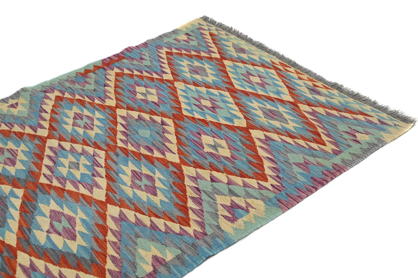 Hand-woven Afghan Kilim Rug, 96 x 152 cm