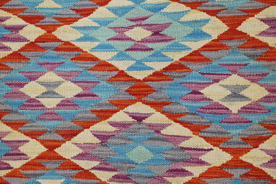 Hand-woven Afghan Kilim Rug, 96 x 152 cm
