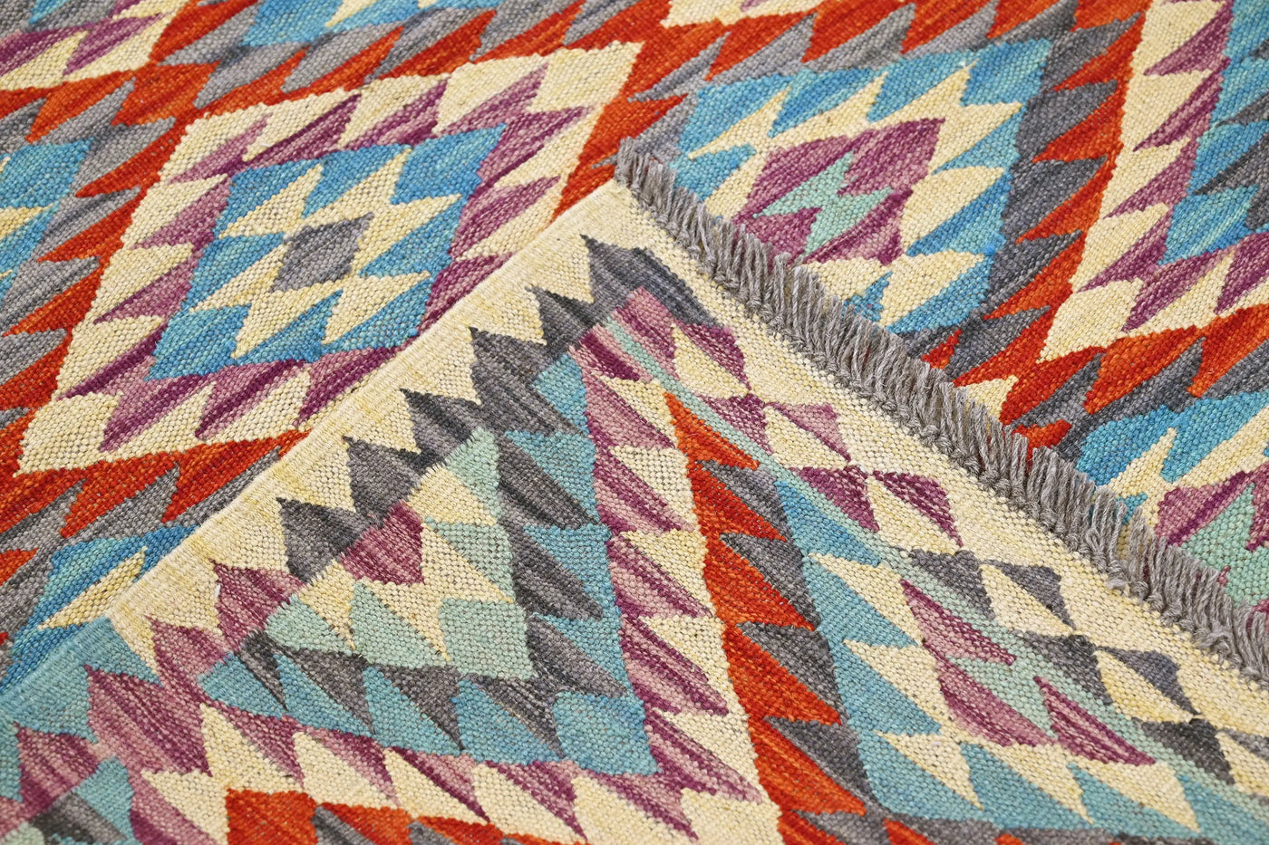 Hand-woven Afghan Kilim Rug, 96 x 152 cm