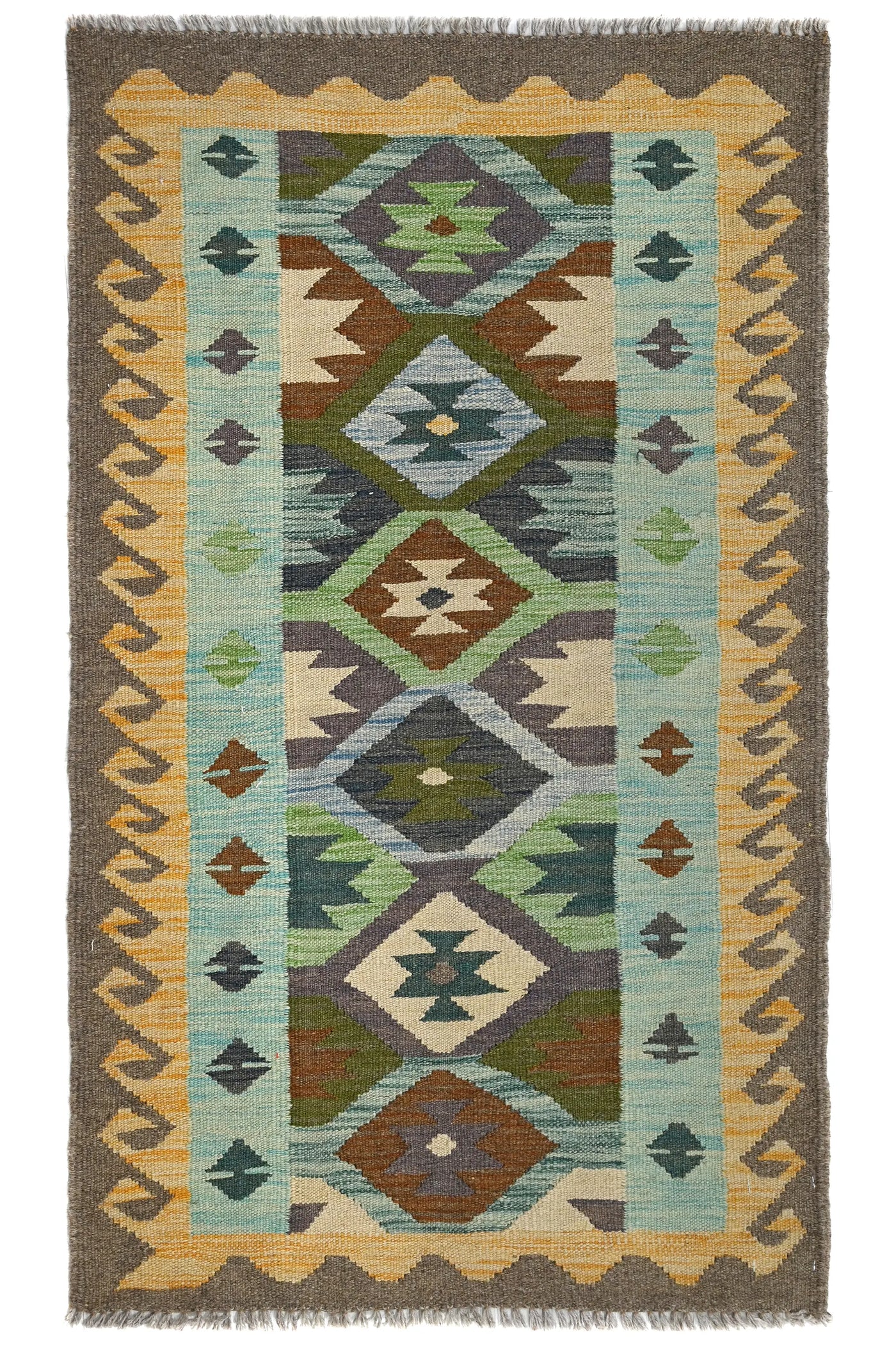 Kilim Afghan Rug – Ocean Diamond