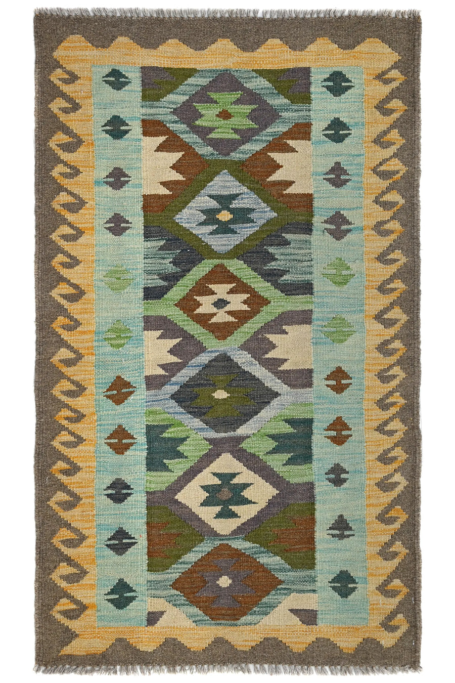 Hand-woven Afghan Kilim Rug, 76 x 130 cm