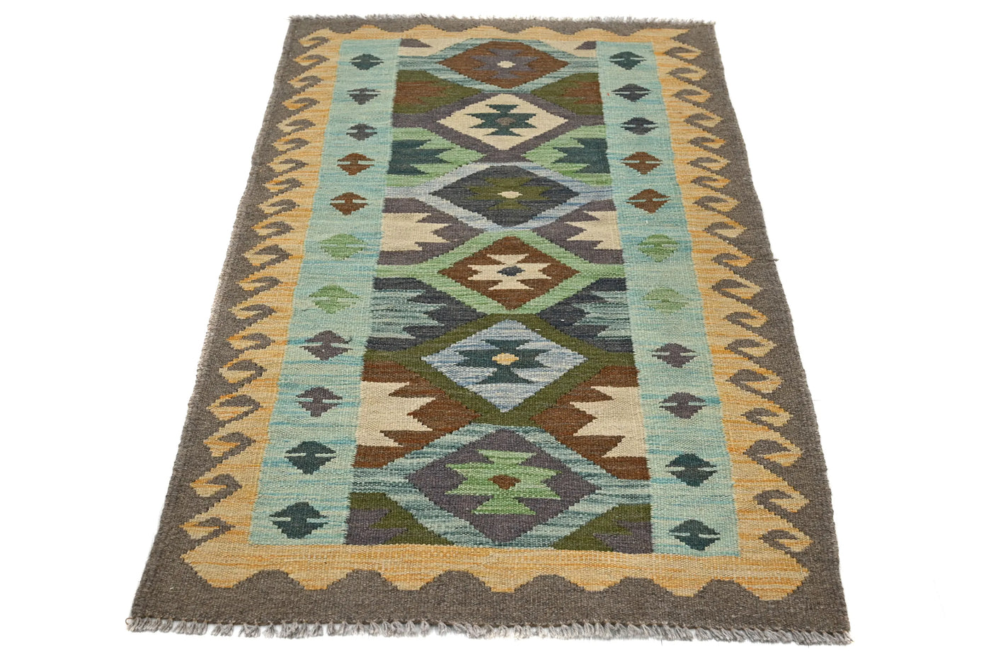 Kilim Afghan Rug – Ocean Diamond