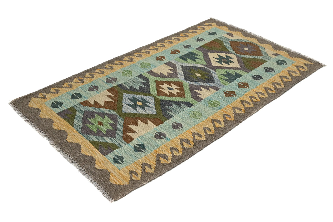 Kilim Afghan Rug – Ocean Diamond