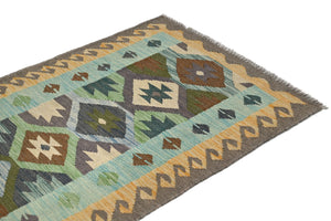 Hand-woven Afghan Kilim Rug, 76 x 130 cm