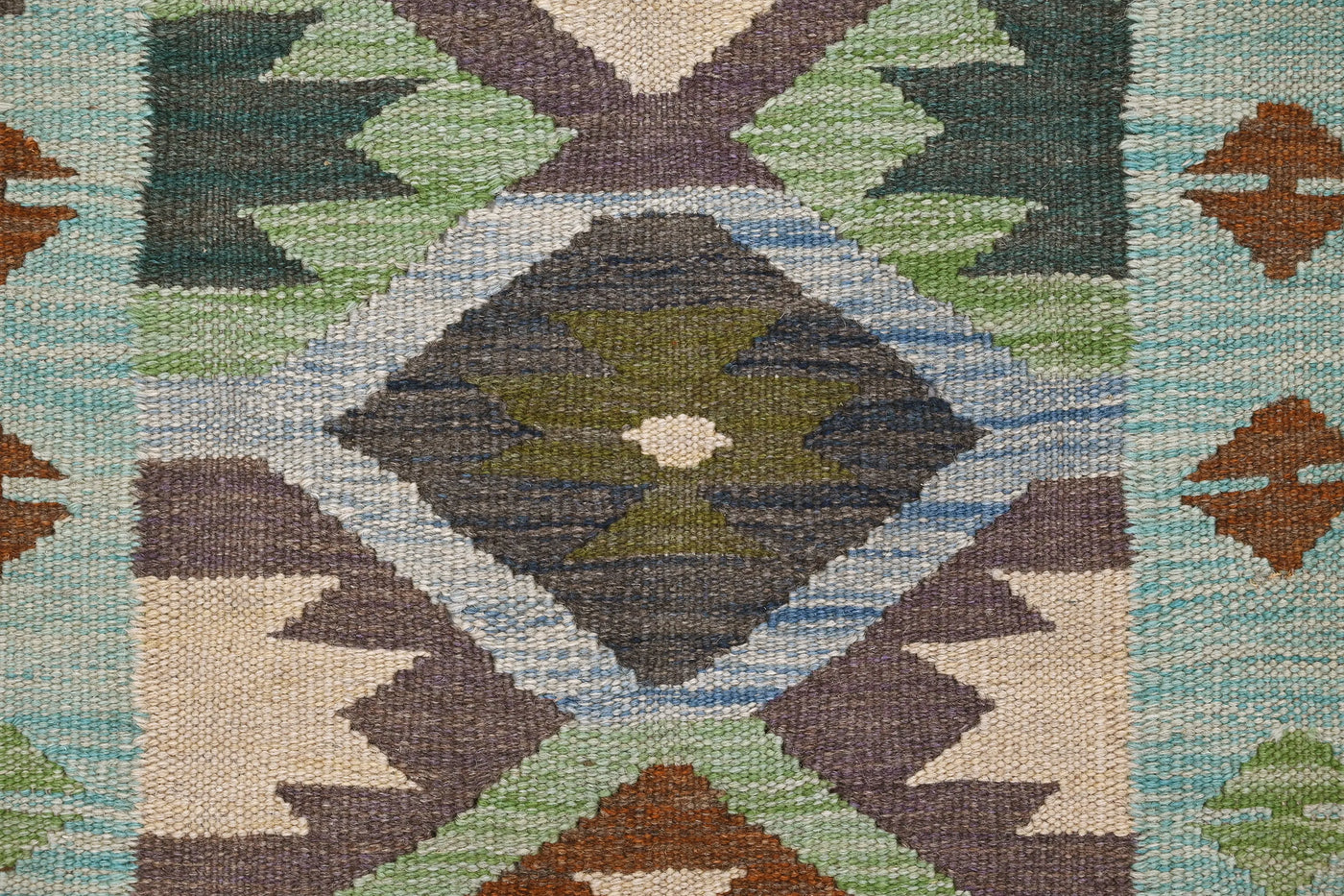 Kilim Afghan Rug – Ocean Diamond