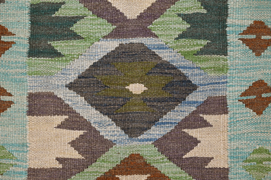 Hand-woven Afghan Kilim Rug, 76 x 130 cm