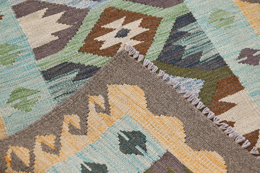 Hand-woven Afghan Kilim Rug, 76 x 130 cm