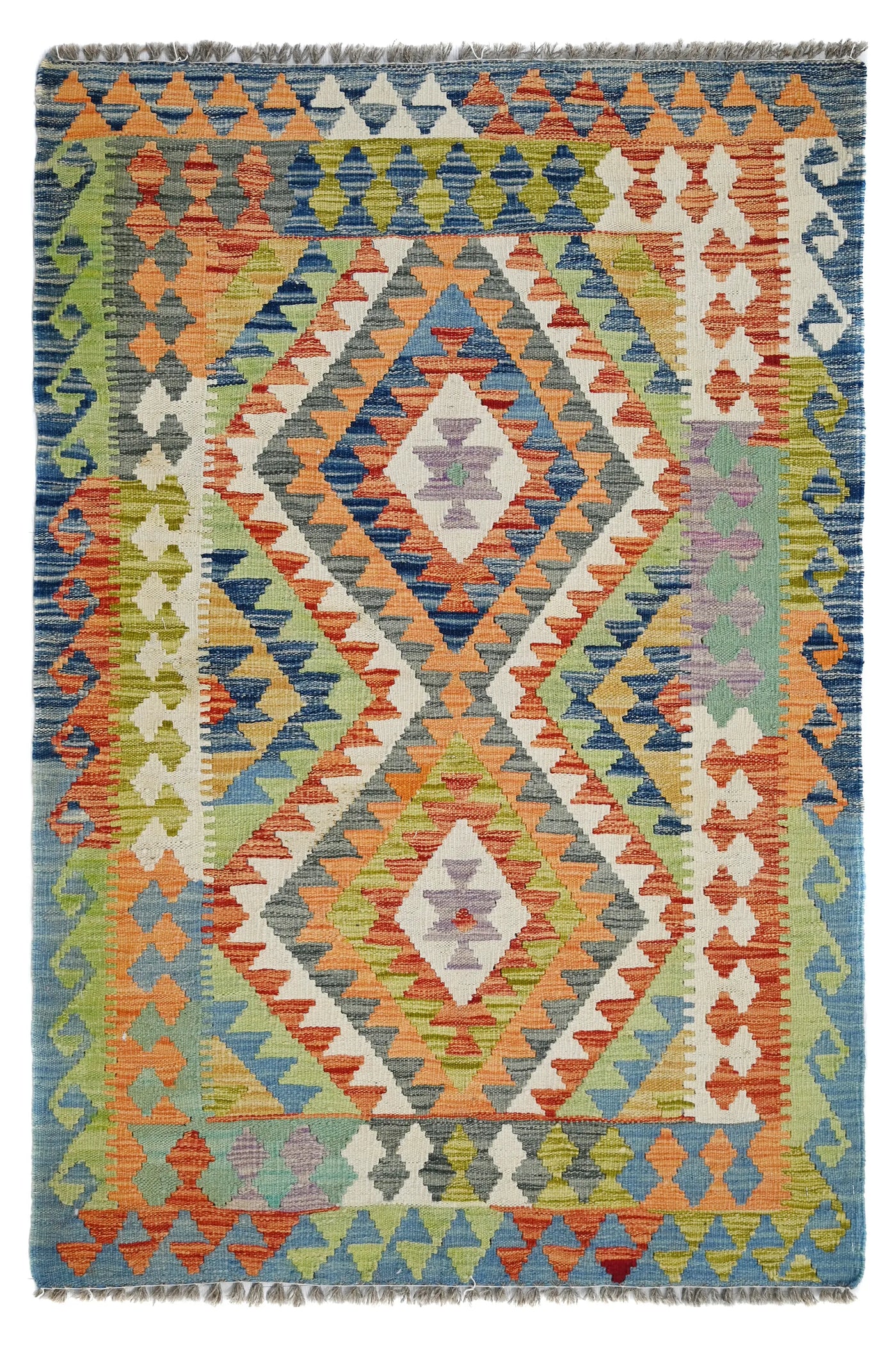 Hand-woven Afghan Kilim Rug, 102 x 154 cm