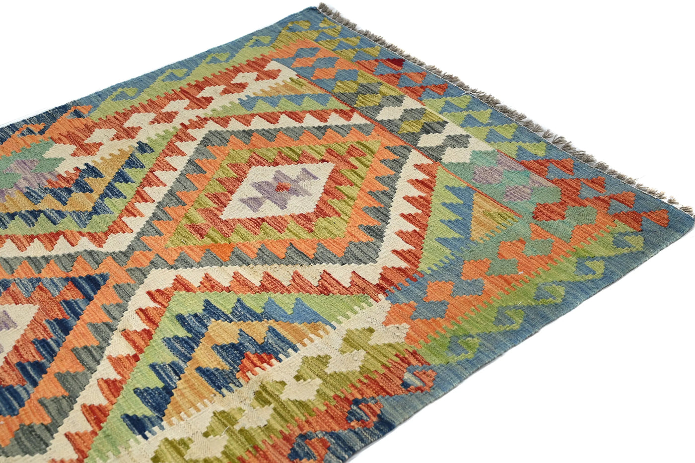 Hand-woven Afghan Kilim Rug, 102 x 154 cm