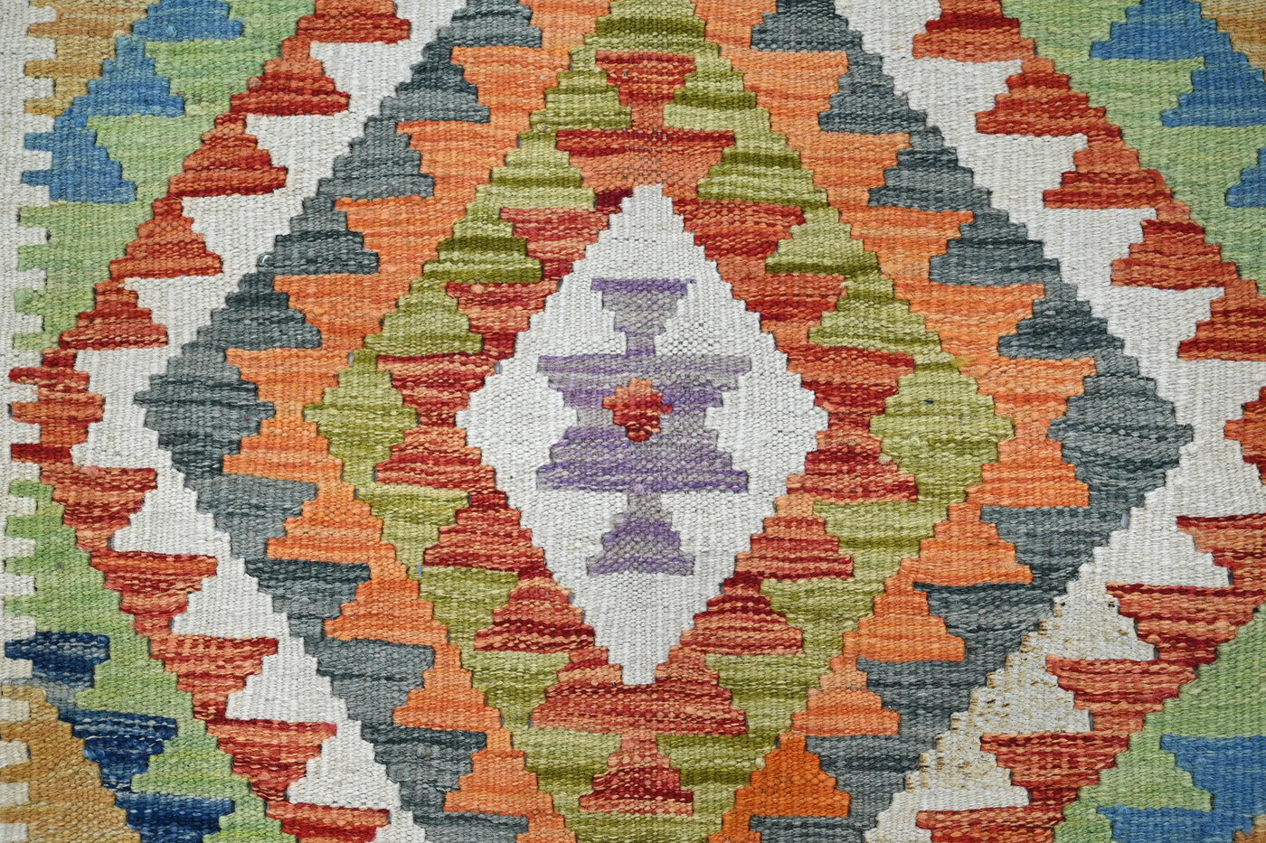 Hand-woven Afghan Kilim Rug, 102 x 154 cm