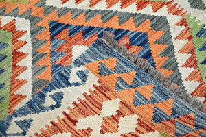 Hand-woven Afghan Kilim Rug, 102 x 154 cm