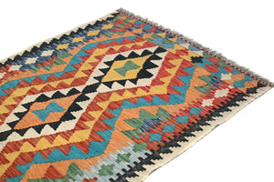 Hand-woven Afghan Kilim Rug, 96 x 148 cm