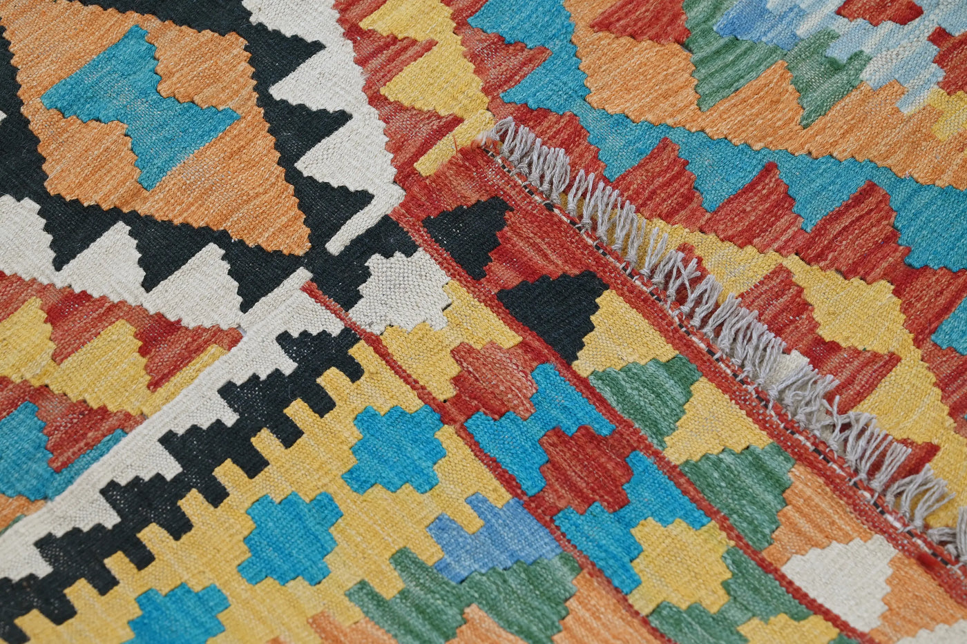 Hand-woven Afghan Kilim Rug, 96 x 148 cm