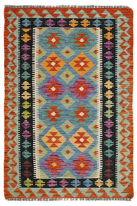 Hand-woven Afghan Kilim Rug, 103 x 155 cm