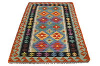 Hand-woven Afghan Kilim Rug, 103 x 155 cm