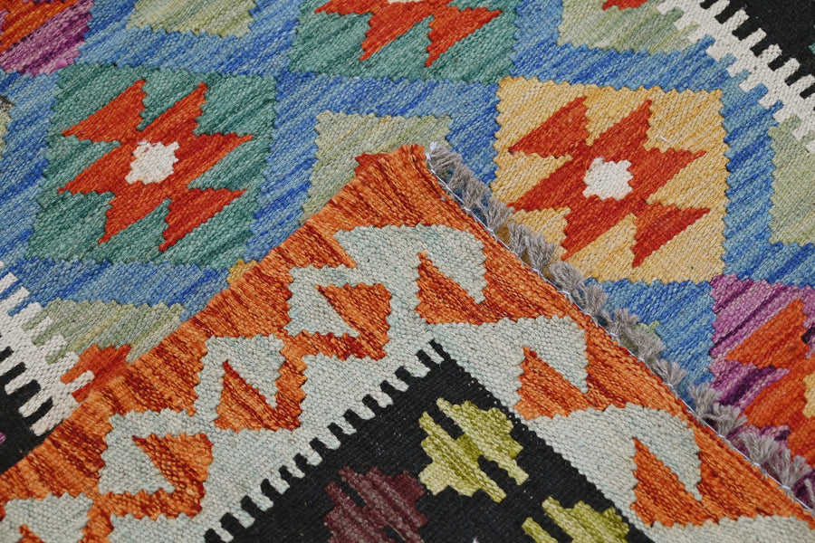 Hand-woven Afghan Kilim Rug, 103 x 155 cm
