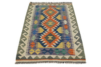 Hand-woven Afghan Kilim Rug, 81 x 127 cm