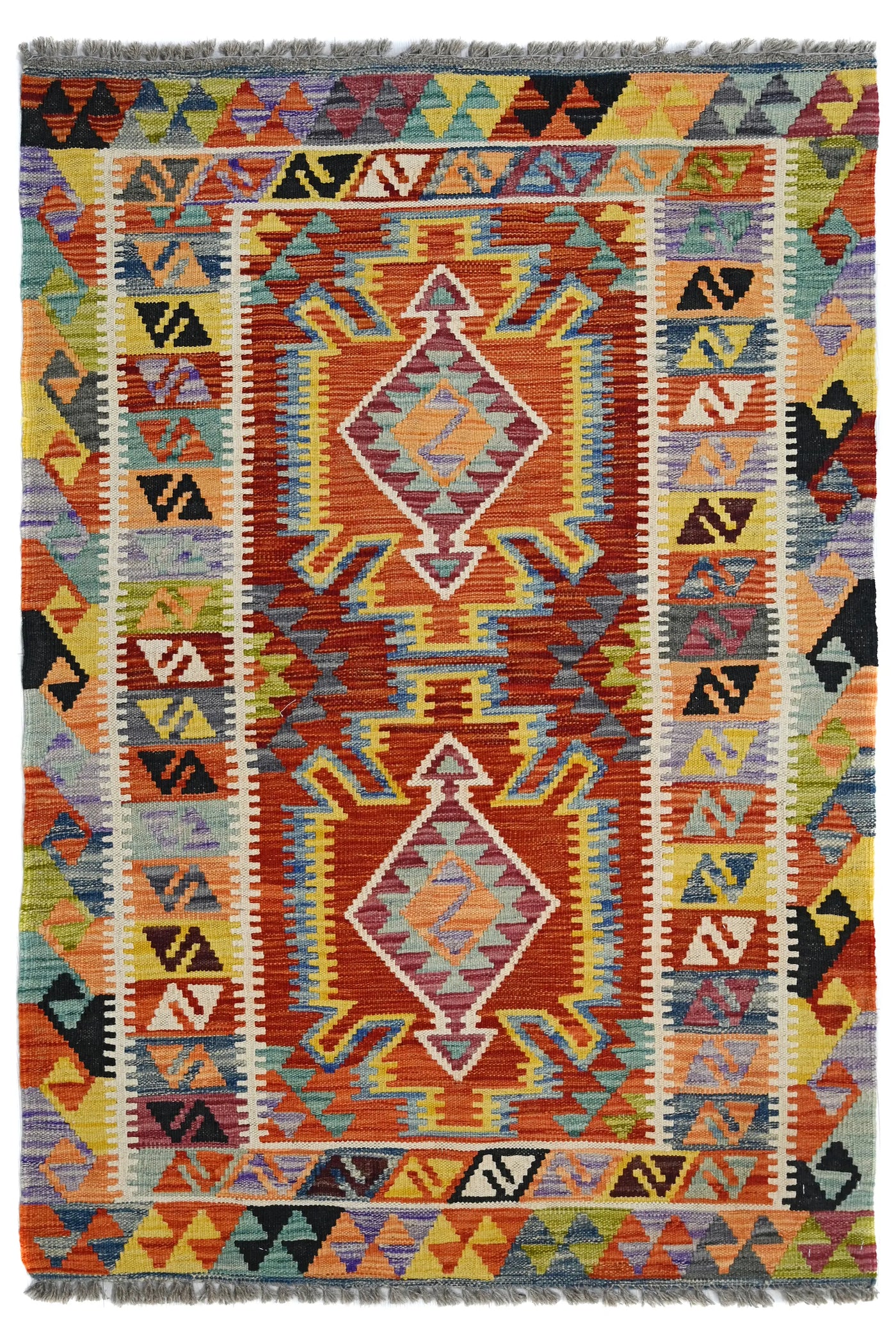 Kilim Afghan Rug – Cardinal Compass