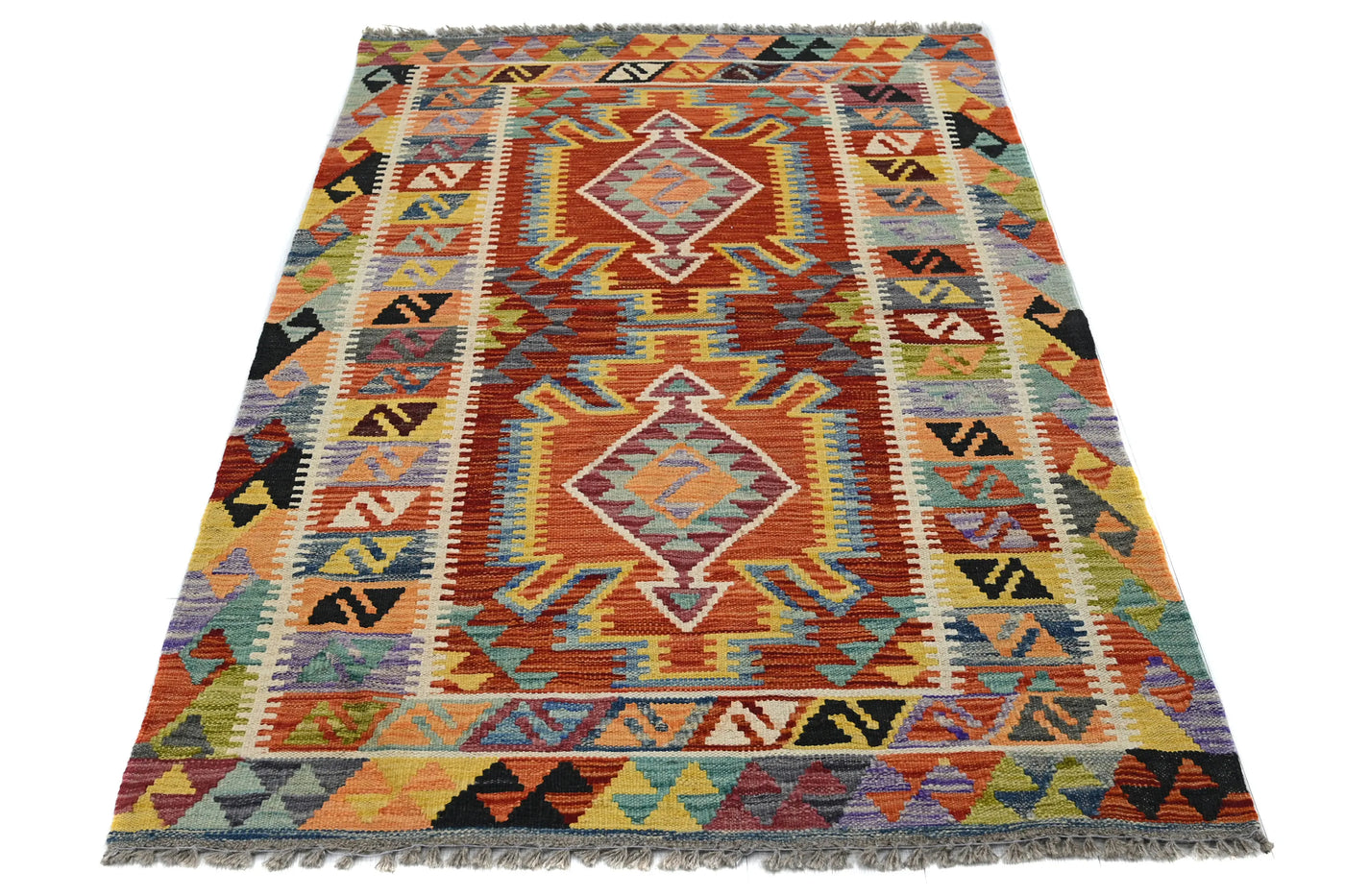Kilim Afghan Rug – Cardinal Compass