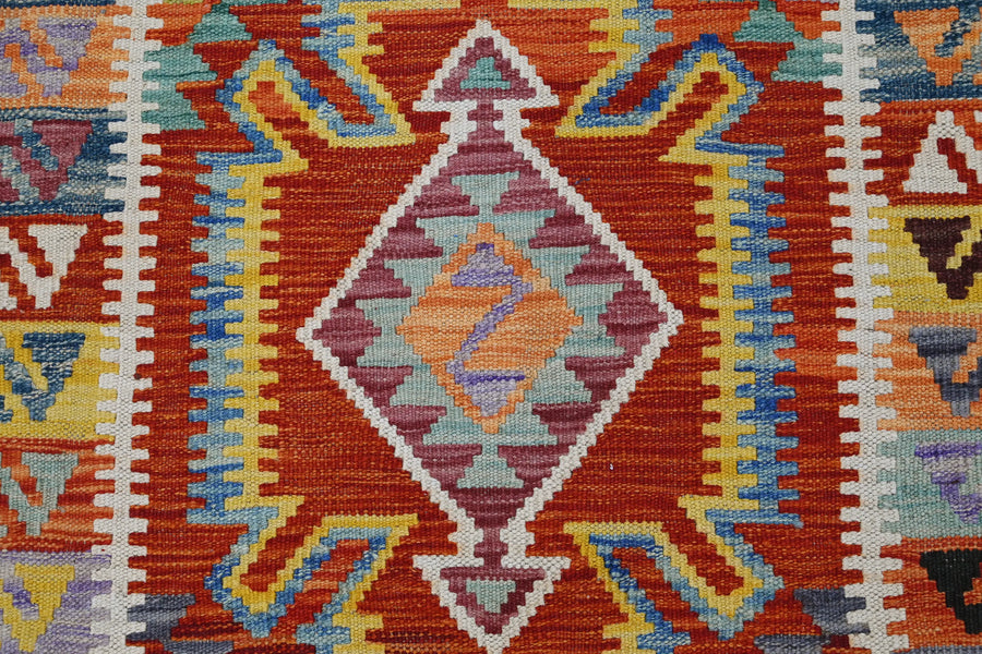 Hand-woven Afghan Kilim Rug, 102 x 150 cm