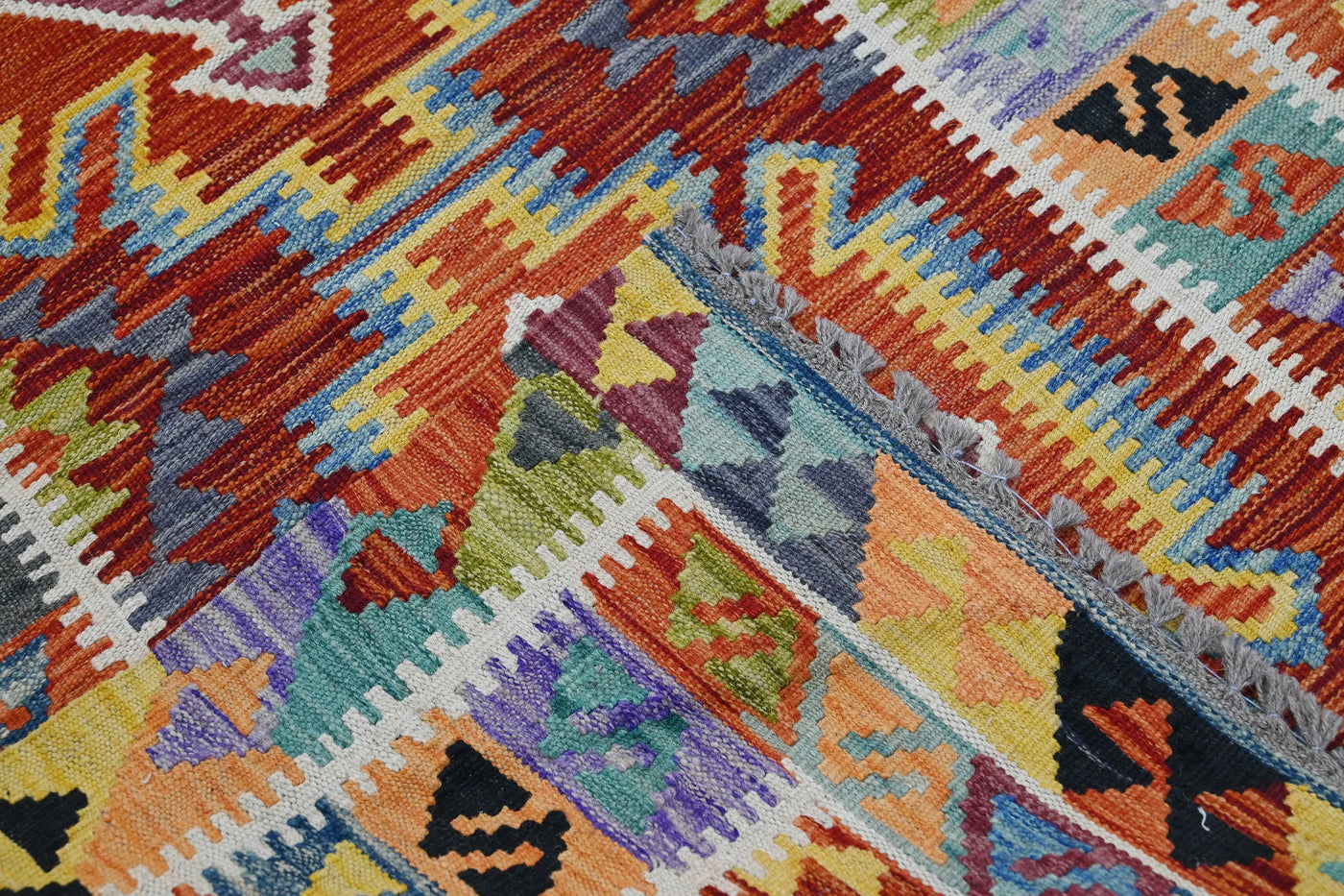 Kilim Afghan Rug – Cardinal Compass