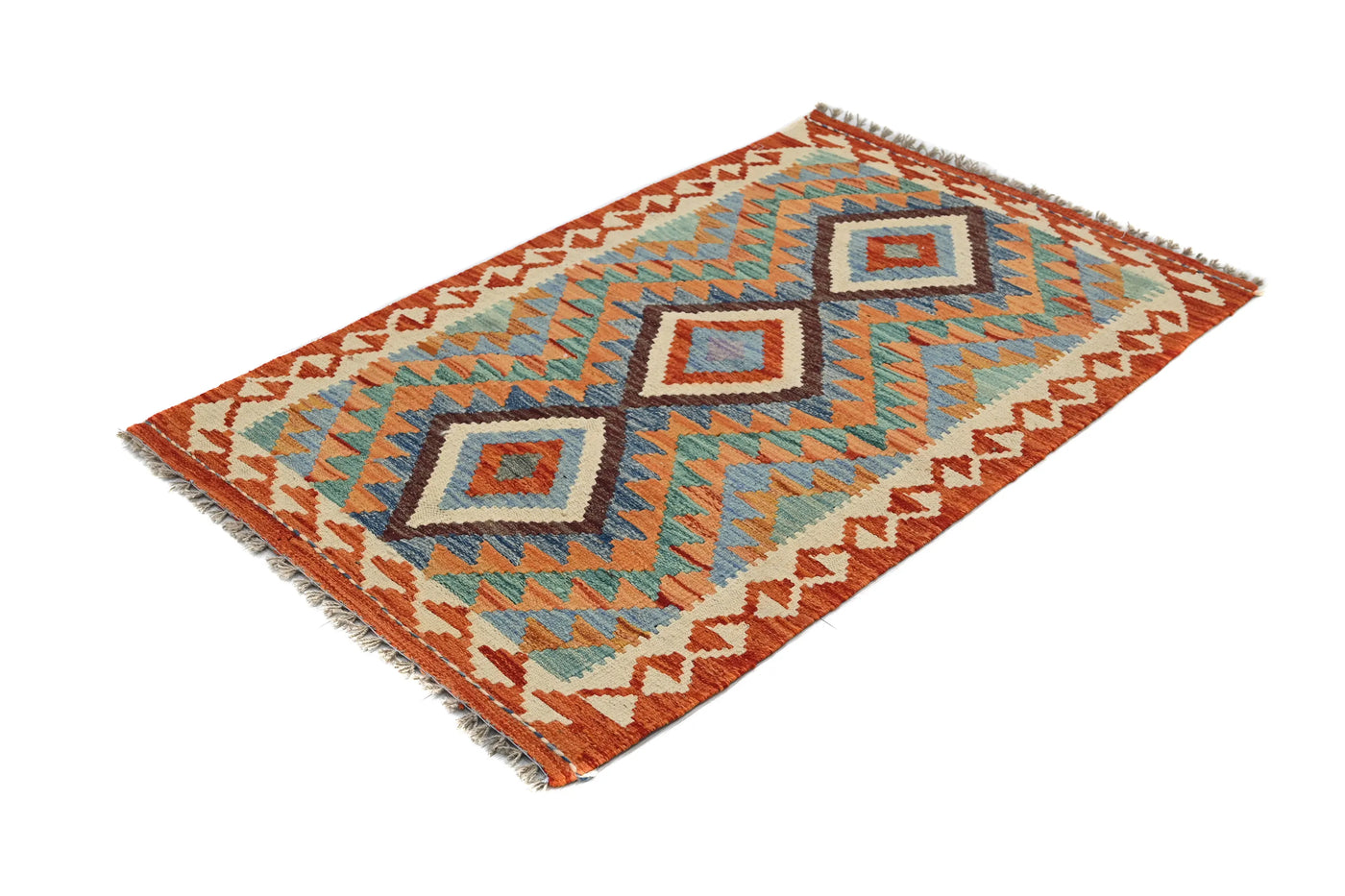 Kilim Afghan Rug – Ocean Medallion