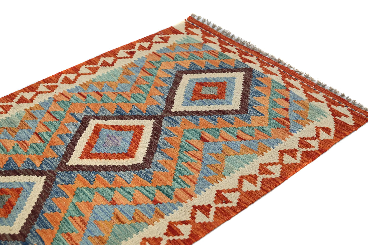Kilim Afghan Rug – Ocean Medallion