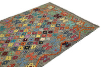 Hand-woven Afghan Kilim Rug, 100 x 150 cm