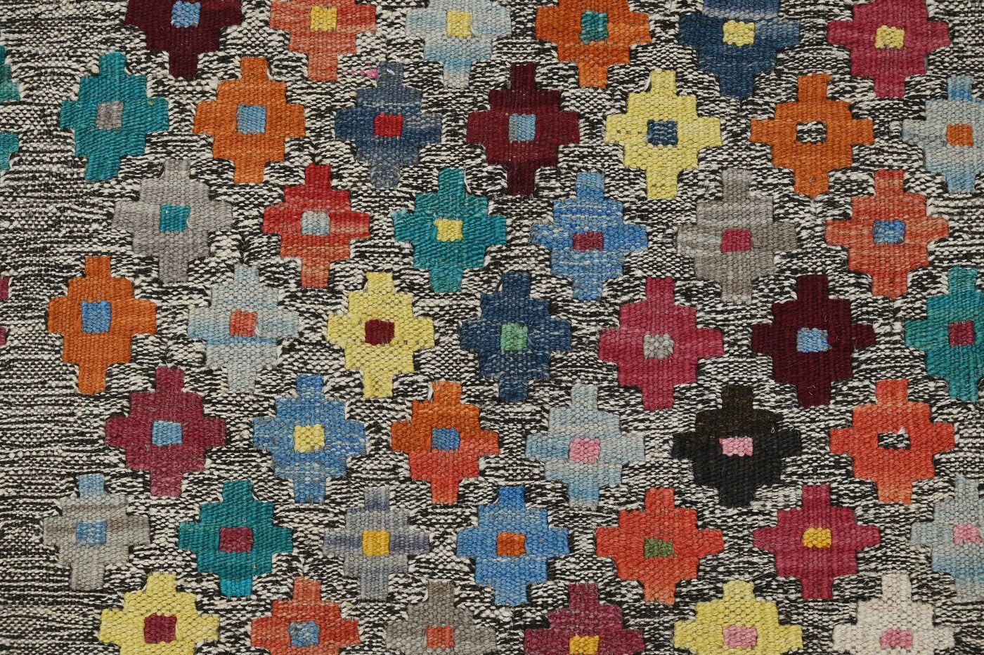 Kilim Afghan Rug – Wheat Triptych