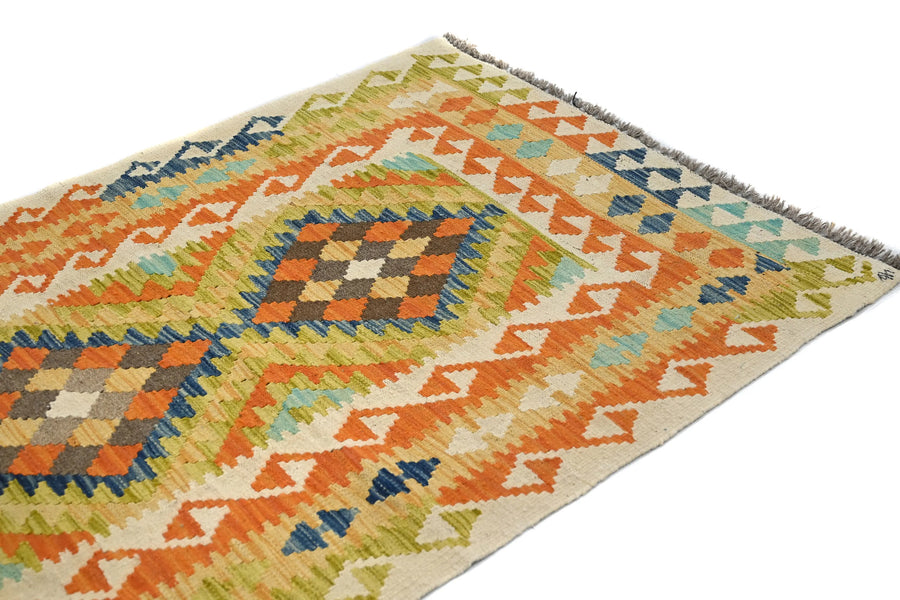 Hand-woven Afghan Kilim Rug, 97 x 150 cm