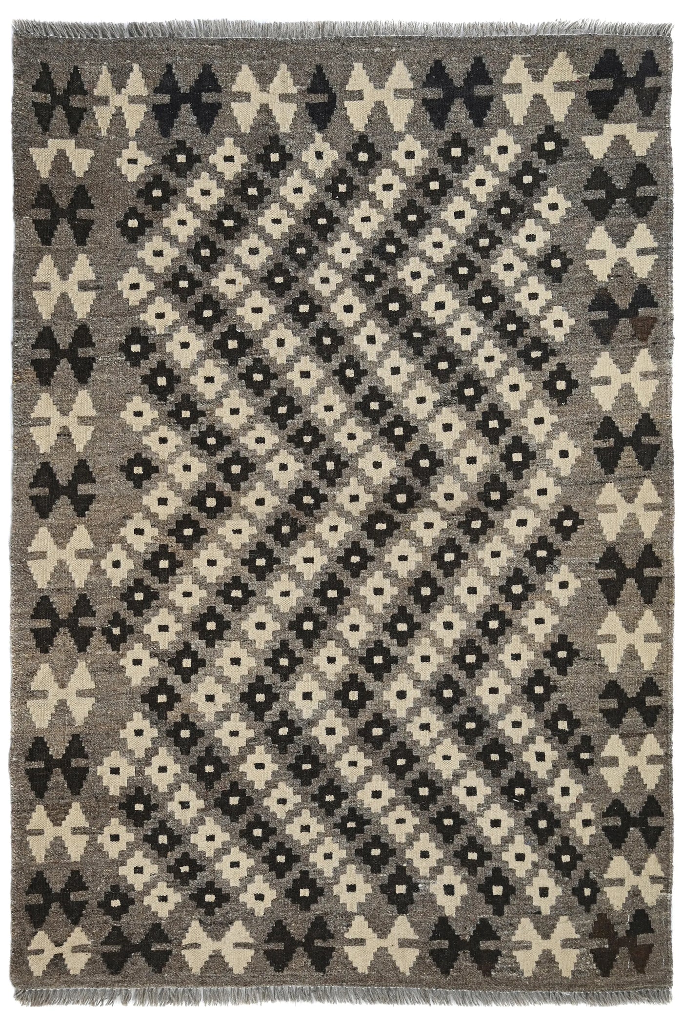 Hand-woven Afghan Kilim Rug, 104 x 154 cm