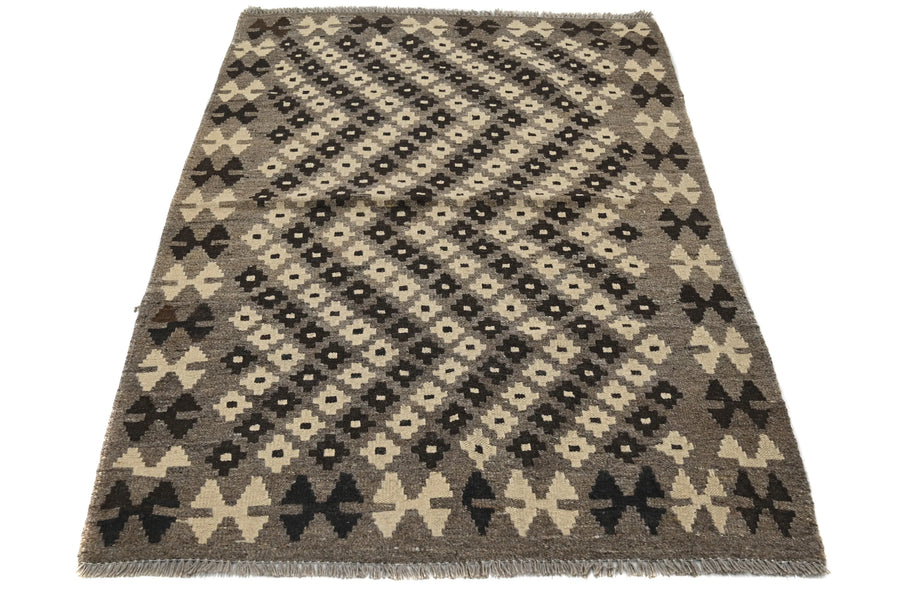Hand-woven Afghan Kilim Rug, 104 x 154 cm