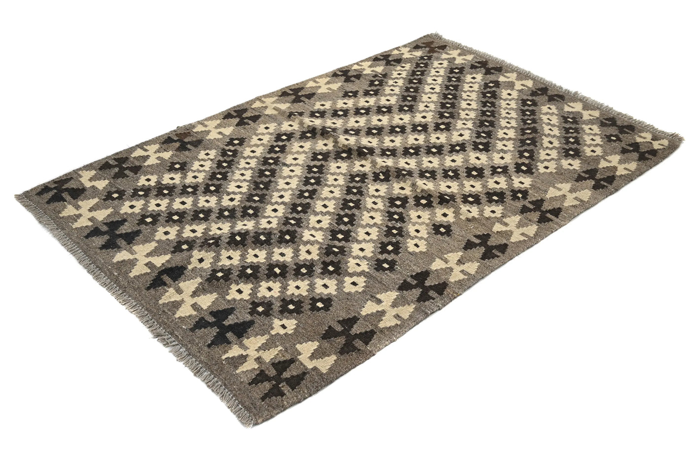Hand-woven Afghan Kilim Rug, 104 x 154 cm