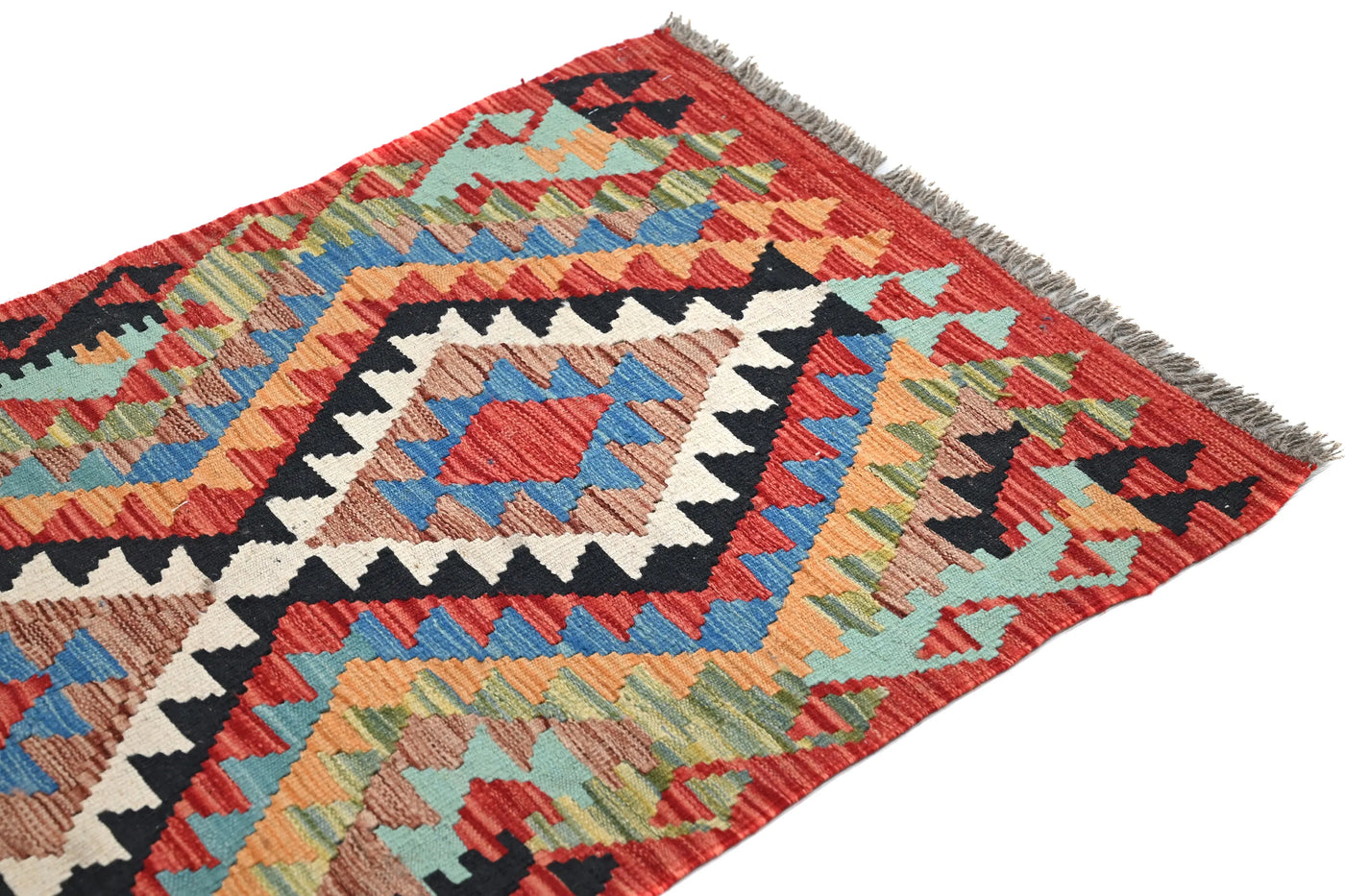 Kilim Afghan Rug – Sangria Matrix