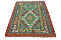 Hand-woven Afghan Kilim Rug, 105 x 152 cm