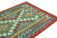 Hand-woven Afghan Kilim Rug, 105 x 152 cm
