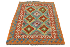 Hand-woven Afghan Kilim Rug, 87 x 125 cm