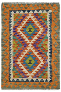 Hand-woven Afghan Kilim Rug, 82 x 122 cm