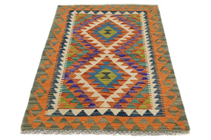 Hand-woven Afghan Kilim Rug, 82 x 122 cm