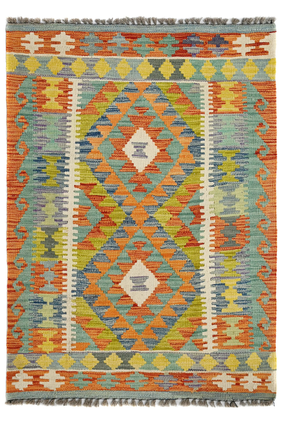 Hand-woven Afghan Kilim Rug, 87 x 125 cm