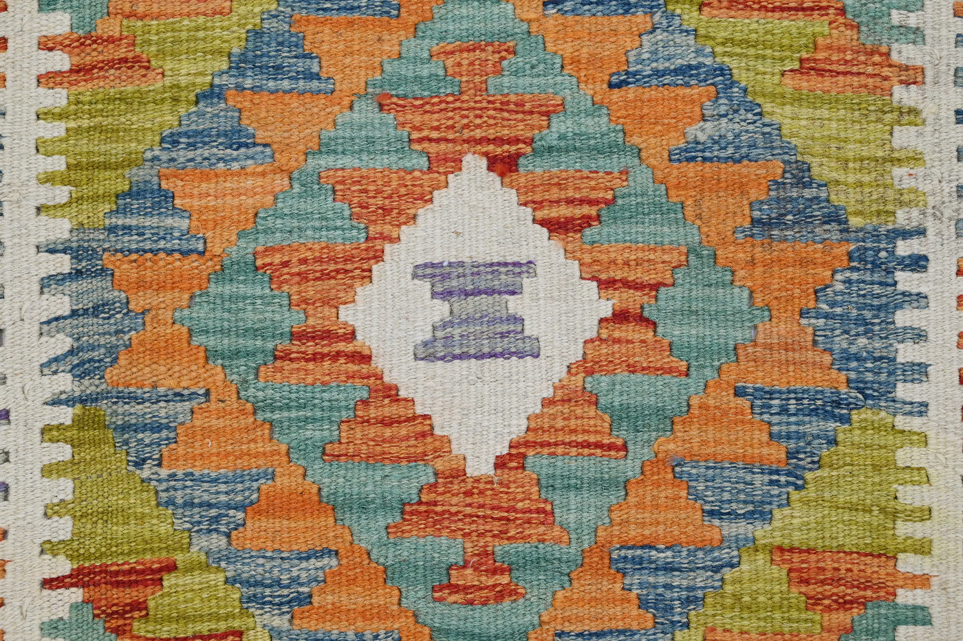Kilim Afghan Rug – Apricot Crest
