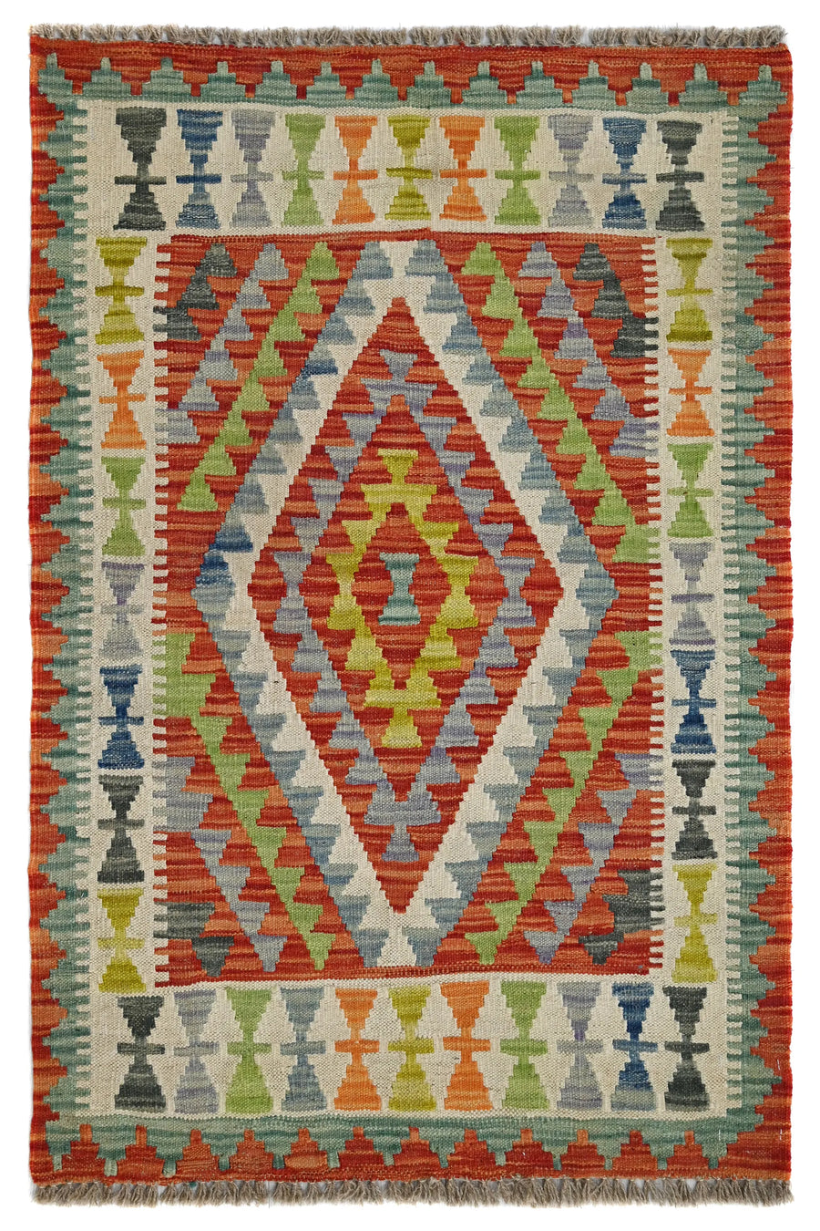 Hand-woven Afghan Kilim Rug, 81 x 125 cm