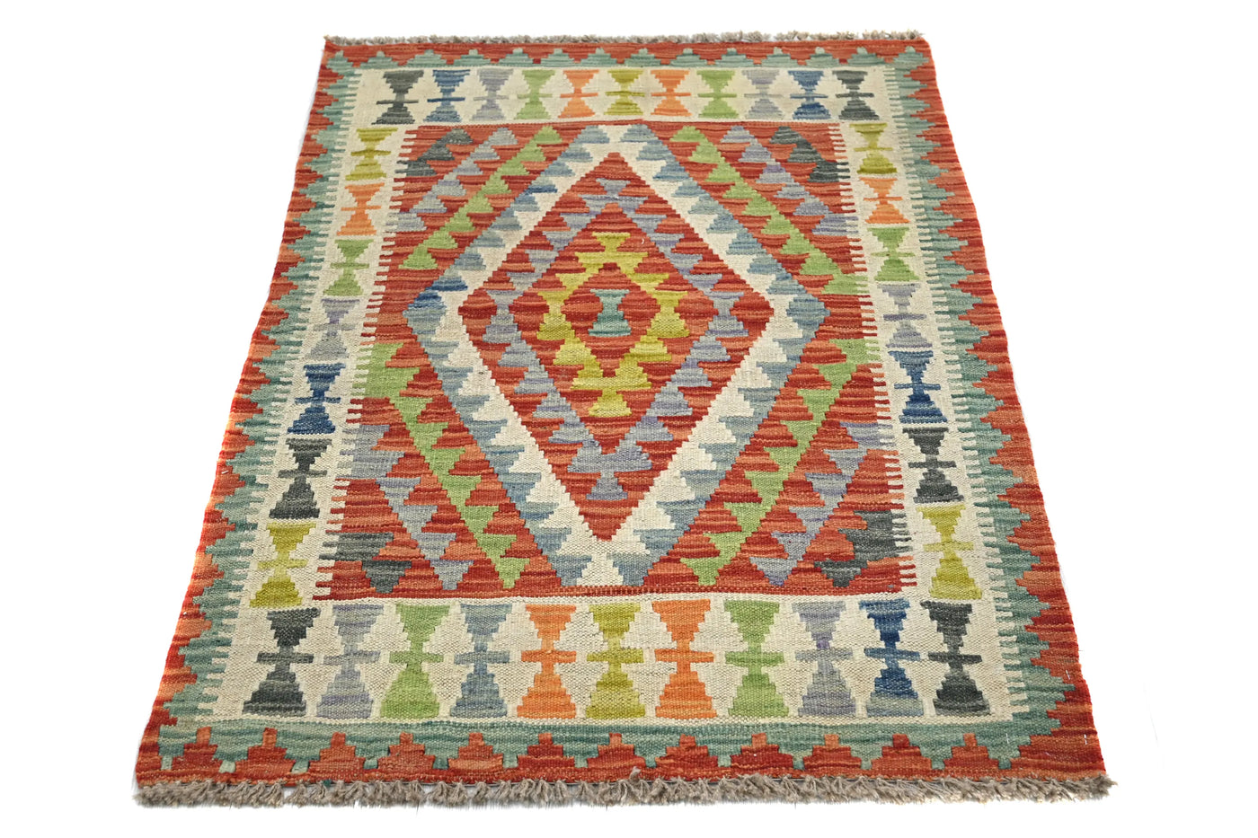 Kilim Afghan Rug – Rust Constellation