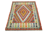 Hand-woven Afghan Kilim Rug, 81 x 125 cm