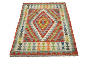 Hand-woven Afghan Kilim Rug, 81 x 125 cm
