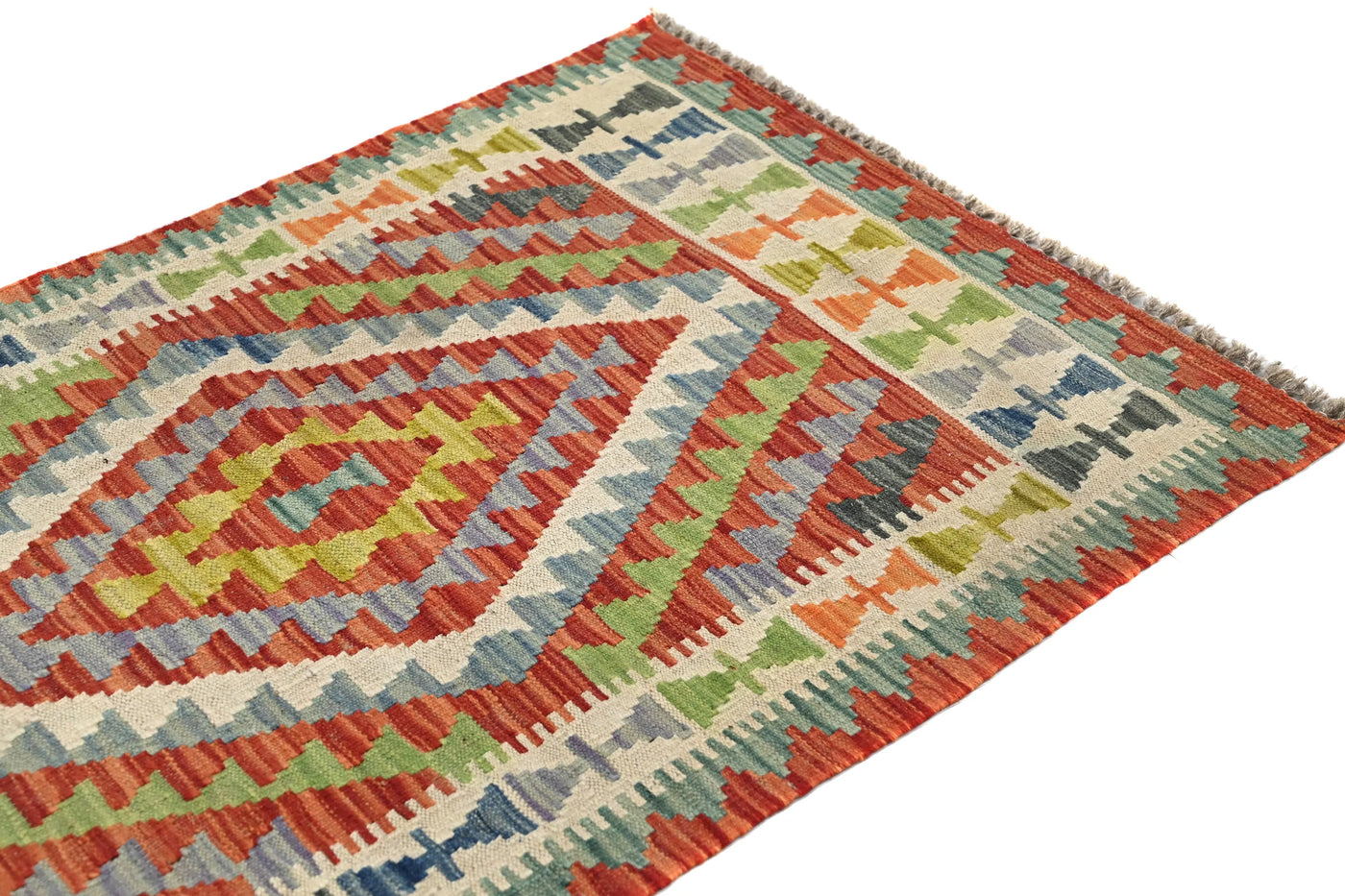 Kilim Afghan Rug – Rust Constellation