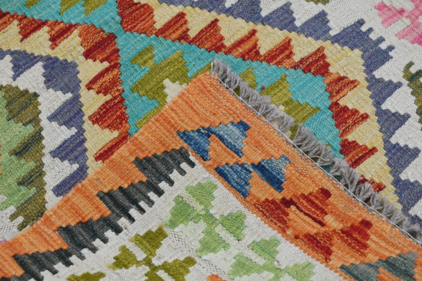 Kilim Afghan Rug – Sienna Emblem