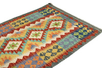 Hand-woven Afghan Kilim Rug, 102 x 152 cm